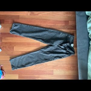 Black straight leg jeans